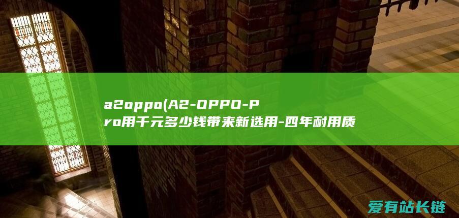 a2oppo (A2-OPPO-Pro用千元多少钱带来新选用-四年耐用质量好货)