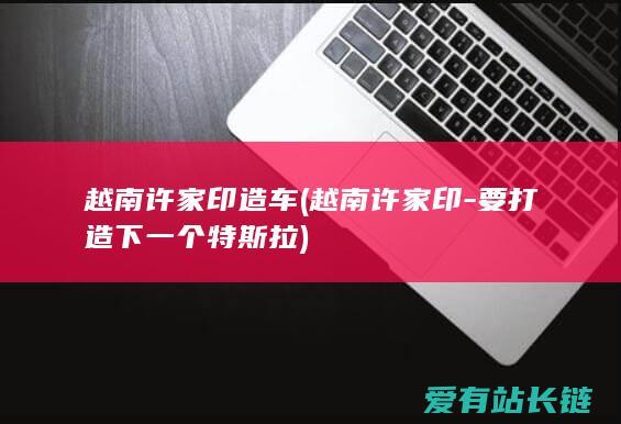 越南许家印造车 (越南许家印-要打造下一个特斯拉)