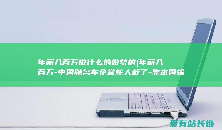 年薪八百万做什么的做梦的 (年薪八百万-中国驰名车企掌舵人栽了-靠本国输血数百亿续命10年)