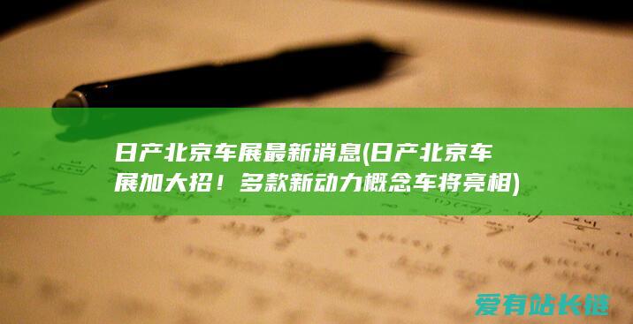 日产北京车展最新消息 (日产北京车展加大招！多款新动力概念车将亮相)